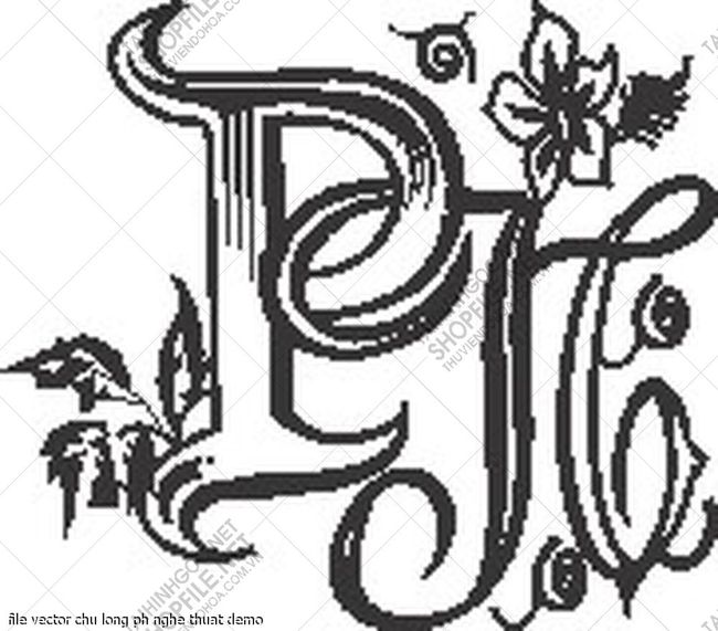file vector chu long ph nghe thuat 